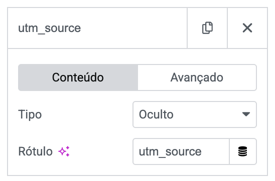 Campo oculto - Conteúdo